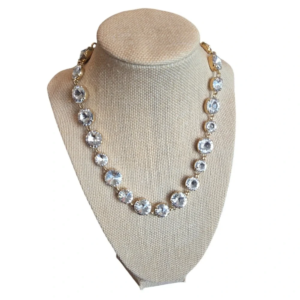 Roxanne Assoulin Statement Necklace‎ Gemstone Crystal Round Gold Bridal Formal